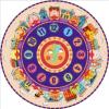现代简约圆形地毯儿童衣帽间客厅卧室床边转椅机洗电脑椅地垫_538_505 直径1.6米圆 麋鹿雪花