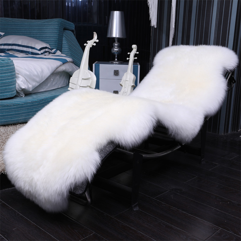 澳洲羊毛椅垫躺椅垫摇椅坐垫羊毛沙发垫北欧藤椅主播皮毛一体装饰