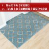进地垫家用客厅卧室红色地毯喜庆地板脚垫定制口北欧入户垫子_261 160*230cm 大网格蓝