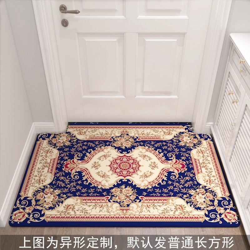 入户地垫垫进踩脚垫子可裁剪口家用欧式客厅厨房地毯卧室_1_187 0.5&times;0.8米（支持裁剪，可定制） 浅紫色TH-红蓝