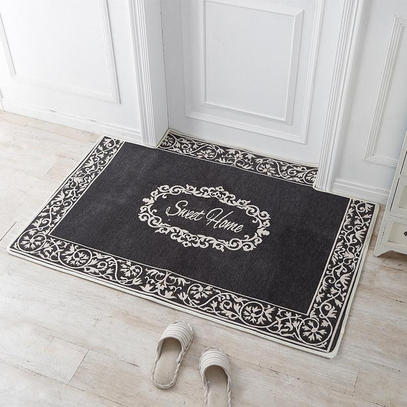 地毯垫进地垫现代简约入户脚垫口厅玄关卧室家用垫子_328 50×80CM 872灰色