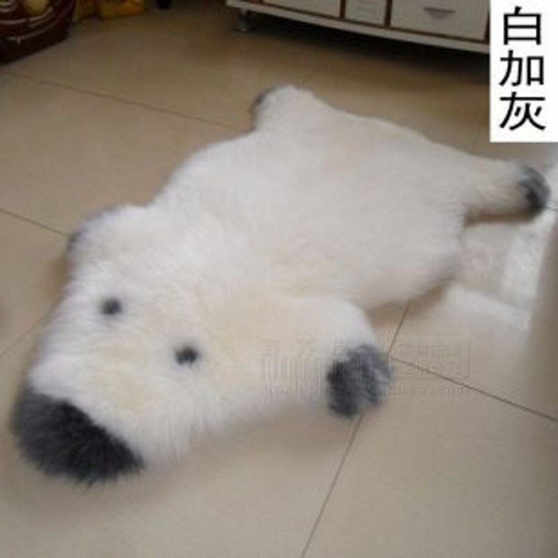 澳洲羊毛地毯纯羊毛毯羊毛沙发垫皮毛一体整张羊皮欧式飘窗羊毛垫_4 70*115cm 白加灰色