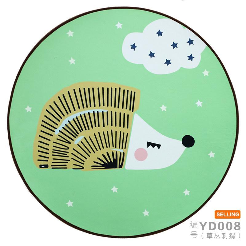 圆形地毯创意客厅书房茶几卧室吊篮藤椅垫电脑转椅地垫_727 直径100cm 草丛刺猬