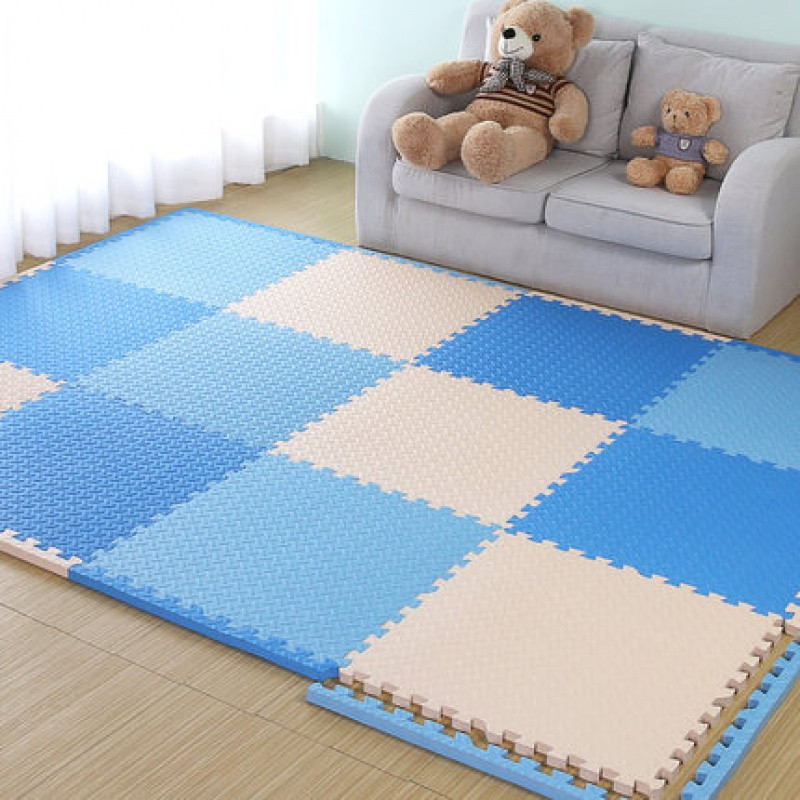 米+蓝+浅蓝 30*30*2.5cm【24片装送24根边条】