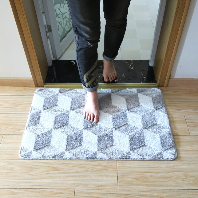 加厚地垫浴室防滑柔软吸水垫子卧室玄关进户脚垫地毯_4