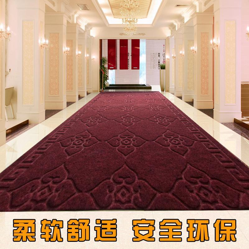可裁剪PVC复合地垫蹭脚垫防滑垫垫子走廊过道防滑电梯红地毯定做_3_179 60*90cm 深红桃心