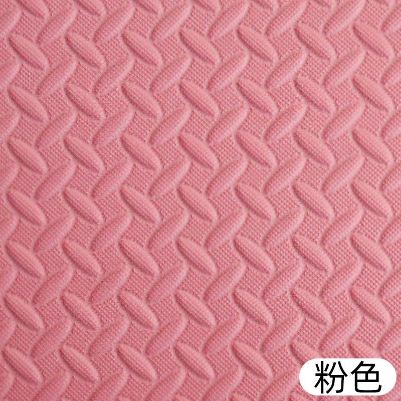 拼接地毯家用泡沫地垫拼图爬行垫可坐地垫坐垫加厚床边防摔地板垫_57 30X30X2.5cm（24片送24条边） 粉色