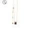 韩版玫瑰金色弹簧钛钢项链男女短款陶瓷吊坠小红人款锁骨链不色 圆环投影银色链长40.5+6.5CM