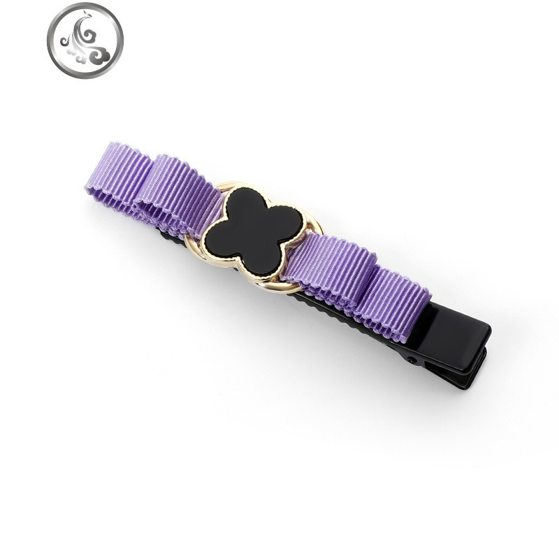 刘海夹鸭发夹女韩国少女顶夹一字夹头发夹子头饰发卡边夹卡子_1 大码紫色