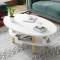 北欧茶几小户型现代客厅桌子简约茶桌创意沙发边几角几小圆桌双层_3 三角形双层--黄色