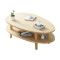 北欧茶几小户型现代客厅桌子简约茶桌创意沙发边几角几小圆桌双层_3 B款120cm粉红+实木腿