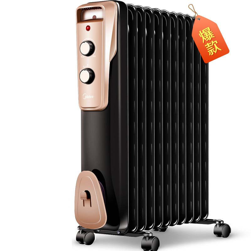 美的（Midea）NY2011-16JW取暖器/电暖器/电暖气片家用 节能省电 静音加湿烘衣 11片劲暖电热油汀（HD）