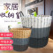 VIERUODIS【10色大号】脏衣服收纳篮塑料藤编家用洗衣筐玩具收纳桶编织衣篓 特大（五色）高38直径41下底30