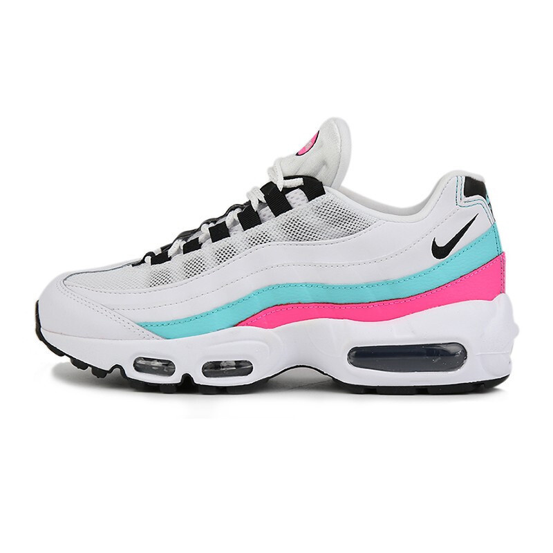 NIKE女鞋MAX95气垫缓震休闲鞋运动鞋307960-117 白色/黑/极光绿/爆炸粉 37.5码
