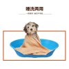 宠物猫狗窝产房树脂塑料狗窝防水防咬四季通用可拆洗斗牛泰迪狗床 中号底部长59宽37cm 粉色狗盆