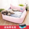 狗窝冬天保暖四季通用可拆洗小型犬中型泰迪猫窝冬季保暖宠物用品_1 L【收藏加购优先发货，建议40斤内】 灰萌星星款【送厚毛毯】