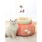 猫窝四季通用猫屋猫别墅半封闭式猫咪睡袋深度睡眠冬季保暖宠物窝 开口深度睡眠窝（12斤内猫） 灰色