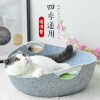 猫窝毛毡窝秋冬保暖猫床猫屋泰迪狗窝猫房子网红猫窝四季通用 买就送！凉垫 浅灰色