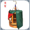 笼竹制老竹鸟笼大号八哥画眉笼鸟笼子小号小型鹦鹉家用手工 原色36cm直径-全配套（顶配）