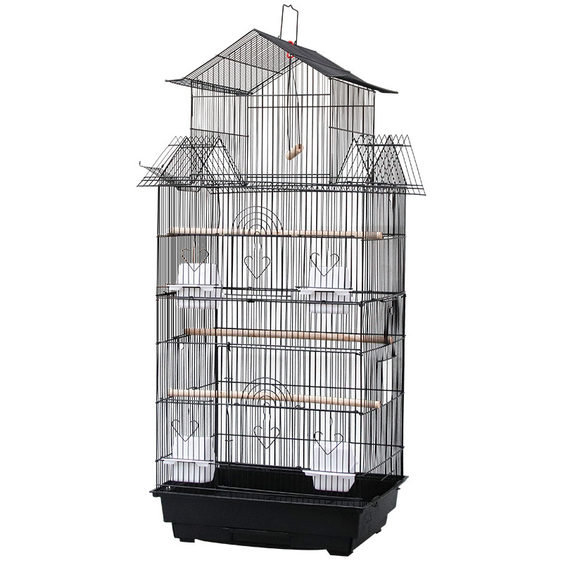 虎皮玄凤鹦鹉鸟笼子大号宠物笼子牡丹繁殖文鸟相思群养_1 白色套餐一