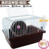 小田园送仓鼠笼仓鼠笼子套餐透明套装买笼子清仓小号单层小_448 小田园单层(咖啡)