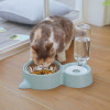 狗盆狗碗猫碗双碗自动饮水食盆狗狗碗猫咪水碗防打翻饭盆宠物用品_5 自动续水双碗（通用） 御纳户蓝