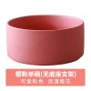 猫碗双碗陶瓷狗碗猫咪食盆饭盆狗狗喝水猫粮碗宠物用品实木防打翻_2 碗直径15.5cm碗深6.8cm 樱花粉单碗（无底座）