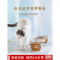 猫碗猫食盆陶瓷双碗狗单碗悬挂不锈钢宠物碗饮水保护颈椎猫咪用品 M-中型 橡木不锈钢款下单备注刻字内容
