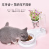 狗盆狗碗猫碗双碗自动饮水食盆狗粮碗宠物水碗防打翻饭盆猫咪用品_1 自动续水双碗（猫狗通用） 【月牙碗】-L