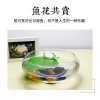 圆鱼缸小型桌面创意玻璃睡莲圆形水培植物金鱼缸一体水养家用造景_1 默认尺寸 小号一叶莲缸套餐【送雨花石】