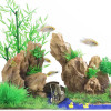 生态鱼缸造景套餐假山摆件装饰品小型创意水大型缸大号松皮石_2 默认尺寸 小号悬浮石