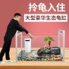 乌龟缸大型鱼宠物龟养乌龟专用水龟饲养箱特大号超大家用养龟大号 默认尺寸 52cm特大号裸缸（送礼包）