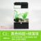 水培植物养鱼缸一体家用塑料创意懒人小型免换水桌面斗鱼专用客厅_1 默认尺寸 黑色标配+绿藻球