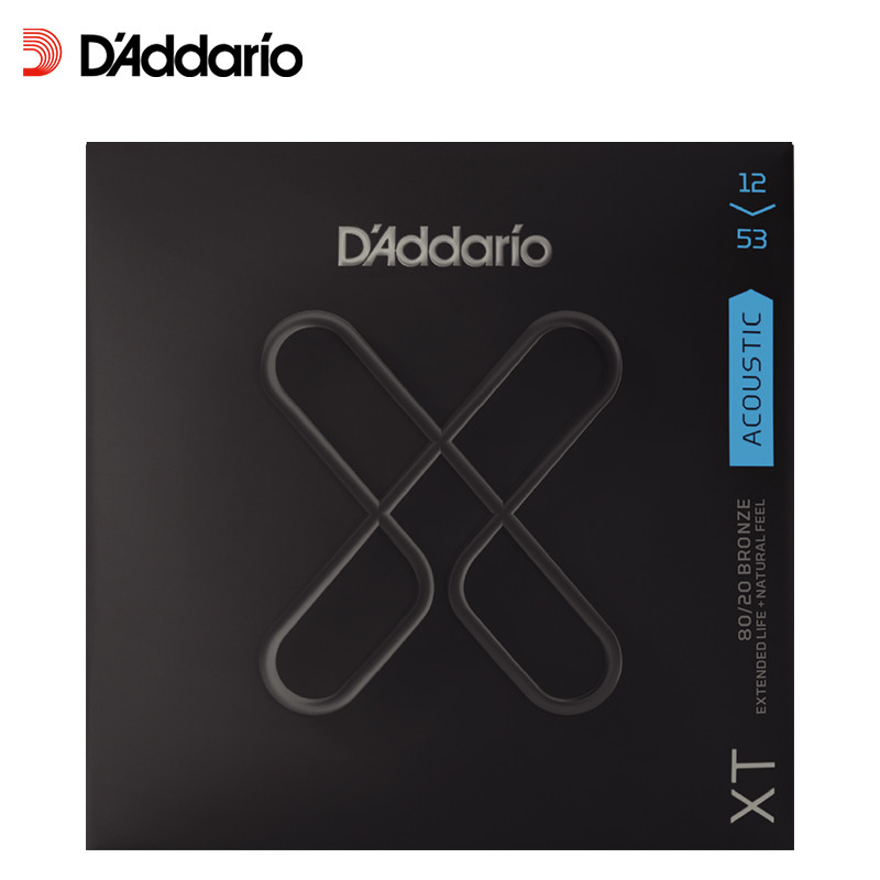 达达里奥（D’Addario）XTABR1253 青铜民谣吉他弦防锈镀膜 手感适中12-53美产原装进口【升级版】