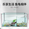 玻璃乌龟缸家用水陆缸带晒台别墅小大型鱼缸龟鱼混养缸乌龟专用缸_2 默认尺寸 大号龟缸（42*25*20）套餐三