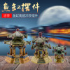 鱼缸装饰布景陶瓷摆件仿真凉亭水族箱景观创意造景装饰品仿古摆件_1 默认尺寸 古寺凉亭大号