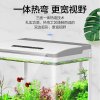 智能鱼缸客厅小型水族箱风水免换水生态玻璃桌面金鱼缸_588 默认尺寸 智能鱼缸（高清玻璃）白380灯光可调节亮度+假山造景2+17