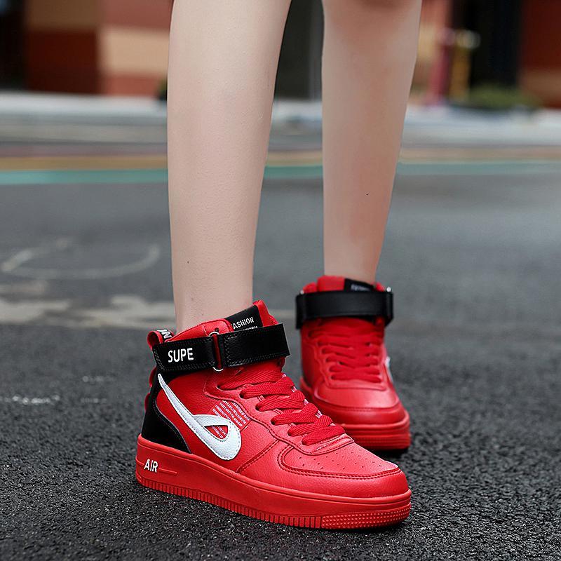 DILIKAN新品aj1莆田同款鞋空军一号2019秋冬小白鞋女韩版白色鞋正版女鞋板鞋突出可_791 红色 38女款