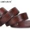 利登阿玛尼（LIDENAMANI）皮带男真皮正品时尚男士腰带年轻人纯牛皮板扣裤带潮 金色+啡色蛇皮纹 115cm