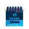 德国进口Schneider施耐德钢笔墨囊学生专用 一次性2.6mm口径非碳素墨水胆黑色 蓝黑色6支盒装