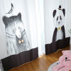 北欧风半遮光儿童房卧室半遮光窗帘成品客厅挂钩式帘 宽1.5高2.6挂钩【高度免费改短】 灰熊老板B款