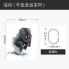 北欧个性大象浴帘防水卫生间洗澡间隔断布洗澡淋浴房挂帘套装弧形_2 默认尺寸 思考中的大象浴帘120宽*高180cm
