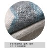 北欧客厅防晒窗帘半遮光阳台落地窗帘简约现代拼色棉麻布文艺窗帘_2 宽3.5高2.6挂钩【高度免费裁剪】 微波荡漾（蓝色）窗帘