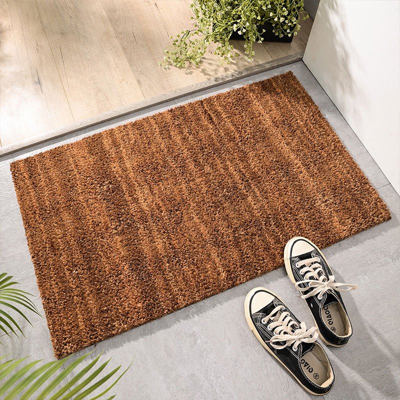 现代简约入户地垫进蹭土垫外脚垫刮泥家用吸水地毯 40*60cm （预售）椰棕素色地垫