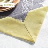 美式乡园桌布可折叠伸缩桌椭圆形棉麻家用长方形茶几餐桌布艺 140*140cm 浅羽绿色树叶桌布