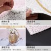 北欧入户口地垫丝圈垫塑料厅进蹭土客厅家用PVC免洗地毯_1 60*120cm 白底英文绿植可裁丝圈地垫