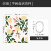 美式乡村浴帘浴室防水布隔断帘套装免打孔卫生间淋浴洗澡加厚防霉 默认尺寸 卧龙蔷薇浴帘150宽*高180送钩