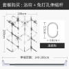 现代简约浴帘浴室防水布创意个性隔断帘子日式挂帘卫生间洗浴窗帘 默认尺寸 【套餐含杆优惠10元】200*200cm