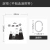 现代简约浴帘浴室防水布创意隔断帘客厅免打孔套装卫生间加厚防霉 默认尺寸 【套餐含杆优惠10元】180*180cm