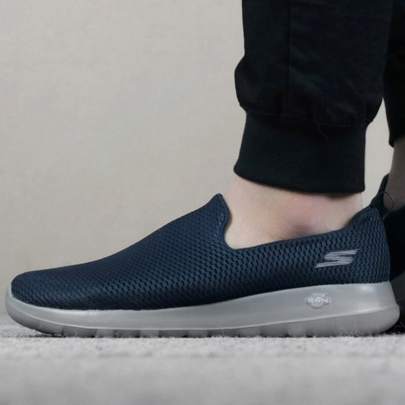 斯凯奇（SKECHERS）男鞋秋季新款GOWALK运动鞋舒适透气轻便跑步鞋一脚穿休闲鞋54600 54600-NVGY（男） 7.5（40码）